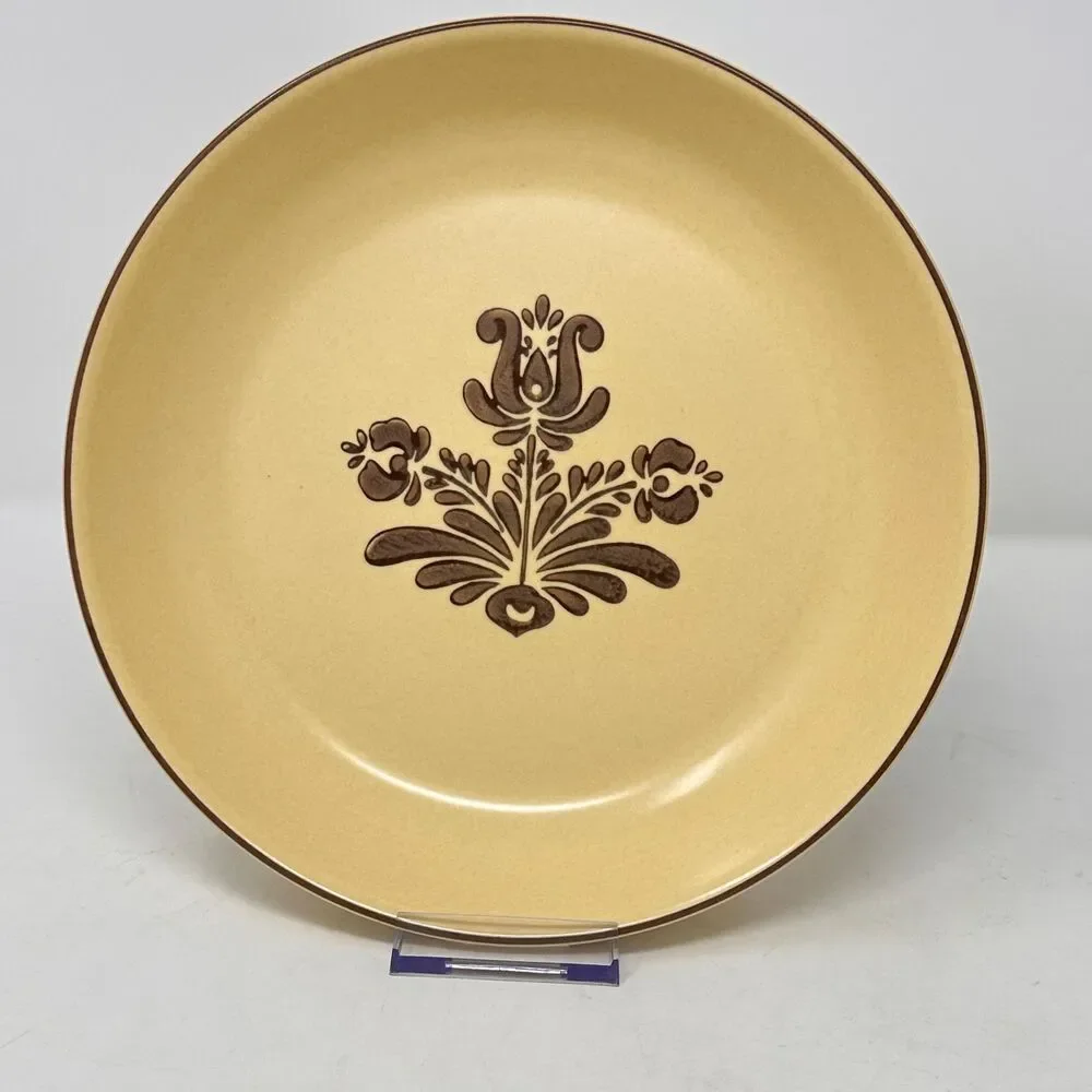 Vintage Pfaltzgraff Village Stoneware Batter Bowl Plate Dish 3pc Lot - READ